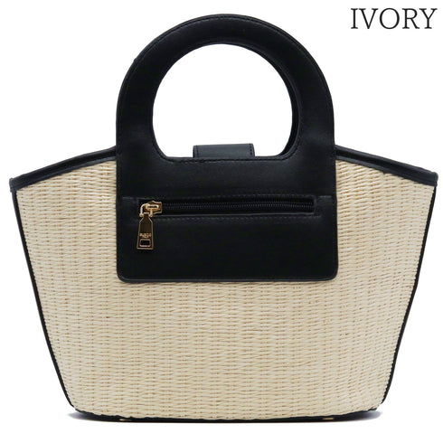 エコレザーかごハンドバッグ 12-1093